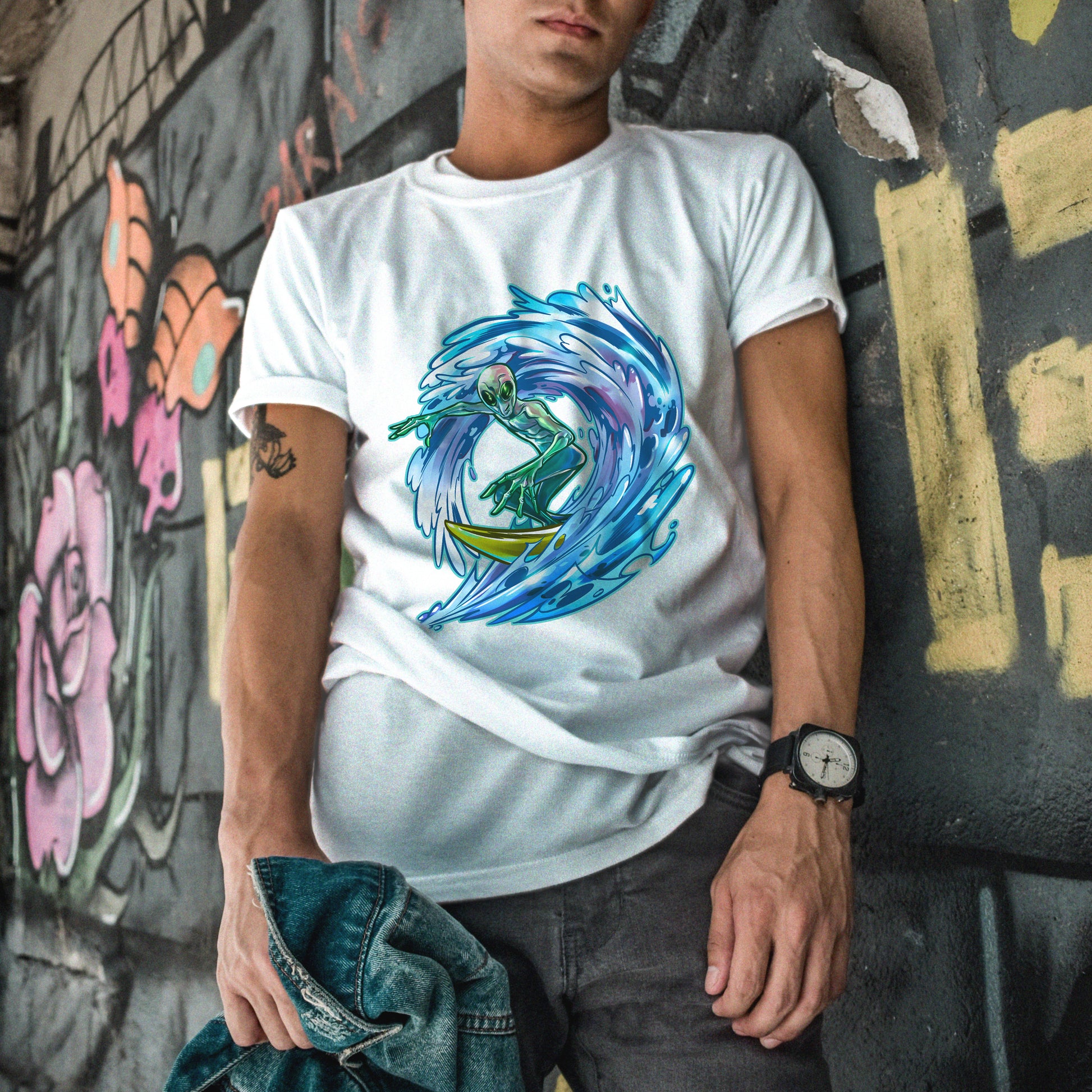 Playera estampada de mangas cortas